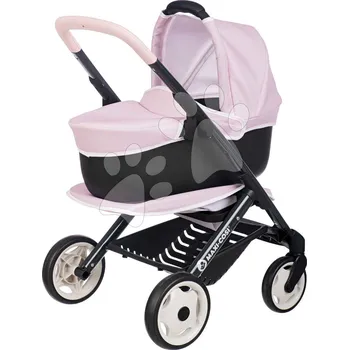 Kočárek pro panenku Kočárek trojkombinace Puschair Pink Maxi Cosi&Quinny Smoby hluboký sportovní a přenosná postýlka pro 42 cm panenku výška rukojeti 64 cm