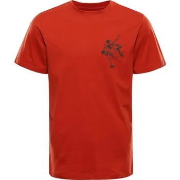 Pánské oblečení triko pánské krátké ALPINE PRO GREM 2 oranžovo/červené