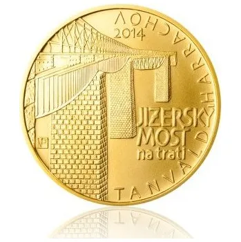 Jizerský viadukt Tanvald-Harrachov - zlatá mince z cyklu Mosty České republiky, standard - b.k.