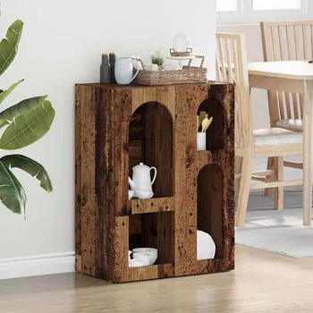 Příborník do zásuvky vidaXL Servírovací skříň Staré dřevo 59 x 35 x 80.5 cm