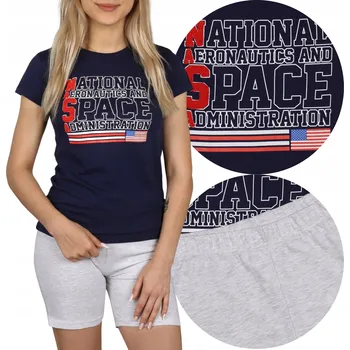 Tmavě modro-šedé dívčí pyžamo Nasa, velikost 146 cm