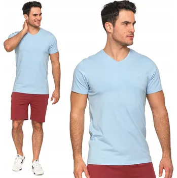 Pánské tričko Pánské tričko MORAJ s krátkým TRIČKO prémiová BAVLNA , výstřih do V, velikost S.XL