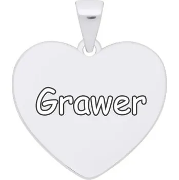 Přívěsek Stříbrný Dámský Přívěsek Srdce s gravírováním Jako Dárek Přívěsek Ag 925