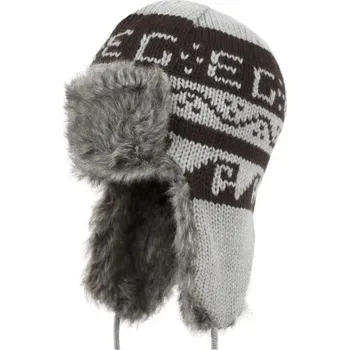 Čepice Zimní čepice Polar Fashion s klapkami na uši, šedá, velikost L/XL