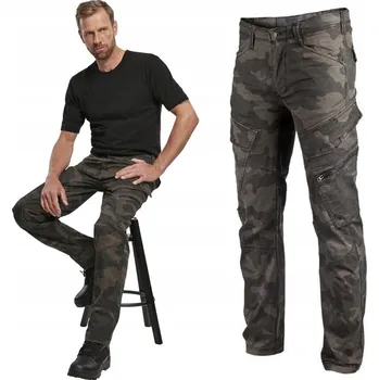Pánské kalhoty Pánské kalhoty kapsáče BRANDIT Adven Slim Fit vojenské Dark Camo M