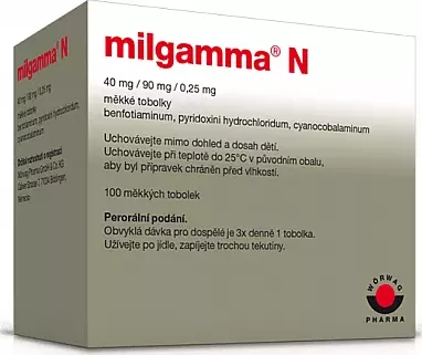 Milgamma N 40mg/90mg/0.25mg cps.mol.100