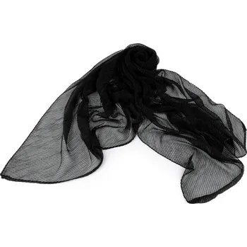 Šála Společenská šála přes ramena s lurexem 60x160 cm, malé, 4 černá černá