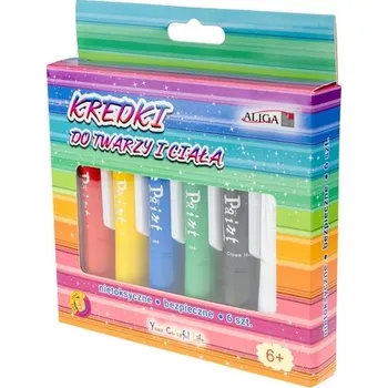 Set školních potřeb Kredki do twarzy i ciała 6-kol FCR-7086, Aliga