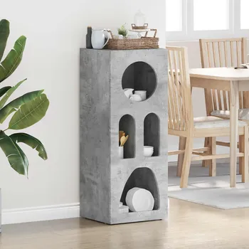 Příborník do zásuvky vidaXL Servírovací skříň Betonově šedá 40 x 35 x 100.5 cm