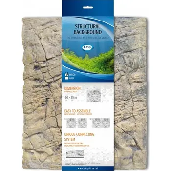 Dekorace do akvária ATG pozadí LIGHT S 60x38 cm