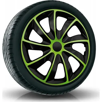 Poklice na kolo Puklice QUAD 17" zeleno-černé pro Ford, Fiat, Honda, Hyundai, 4 ks
