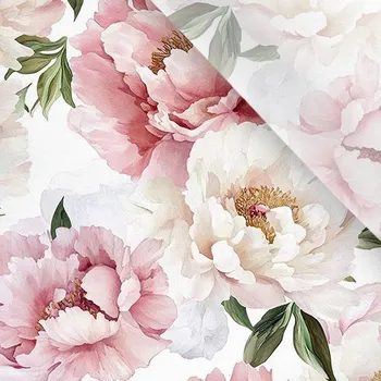 Zbytek - Umělé hedvábí / silky elastické pivoňky pink