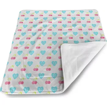 deka Sablio Deka pro miminko Třešně a srdce - 90x120 cm