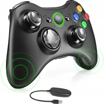 Gamepad Bezdrátový ovladač pro konzoli Microsoft Xbox 360, černý