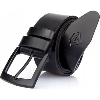 Opasek Kožený opasek Pánský ke kalhotám Černý ŠIROKÝ Klasický Přírodní kůže 130
