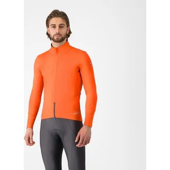 Cyklistická bunda CASTELLI Cyklistická zateplená bunda - PERFETTO AIR - oranžová