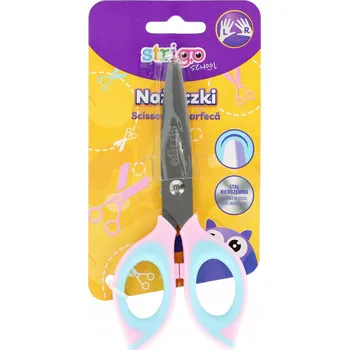 Školní nůžky pro leváky i praváky Strigo růžovo-modré