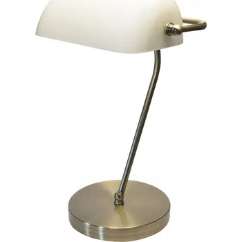 Lampička Stolní lampička Nilsen Banker E27 bílo-stříbrná