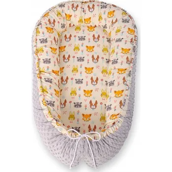 Zavinovačka Oboustranné hnízdečko pro miminko, ohrádka zavinovačka PREMIUM minky se zvířátky Bobono