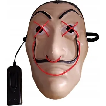 Karnevalová maska LED světelná Karnevalová maska - La casa de papel