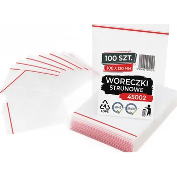 Pytle na odpadky SÁČKY, ZIPOVÉ SÁČKY, FÓLIOVÉ PYTLE 100x120 MM, PEVNÉ, 100 KUSŮ