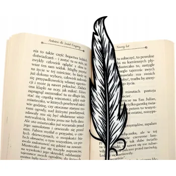 Záložka Záložka do knihy Pírko – tip na dárek, 3D záložka ve tvaru pera