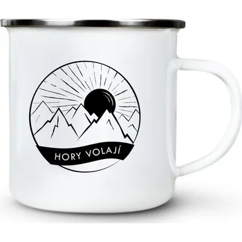 Pánské oblečení Hory volají, V11 - Plechový hrnek VELKÝ 400ml (500 ml po okraj) - 400 ml