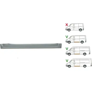 Nárazník Opravný plech lem posuvných dveří levý DODGE SPRINTER (906), 01.2007-12.2009,MERCEDES SPRINTER 209-524 (W906), 04.2006-10.2013,MERCEDES SPRINTER 210-519 (W906), 10.2013-06.2018,VOLKSWAGEN CRAFTER (2E),12.2005-04.2017