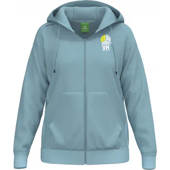 Dámská mikina ERIMA MIKINA NA ZIP S KAPUCÍ 152 VK KARLOVARSKO DÁMSKÁ - Petrolejová - velikost 44