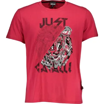 Pánské tričko JUST CAVALLI Lion Logo Red tričko XS Červená