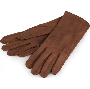 Rukavice Dámské rukavice přechodní, dotykové, střední, 4 hnědá koňak