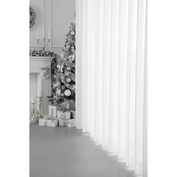 Záclona Záclona markizeta, Pruhy lurex stříbrný, bílá