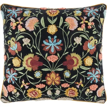 Polštář Butlers BOHEMIAN Polštář květiny 50 x 50 cm - černá