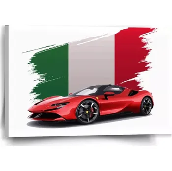 Obraz Sablio Obraz Ferrari Italská vlajka - 60x40 cm