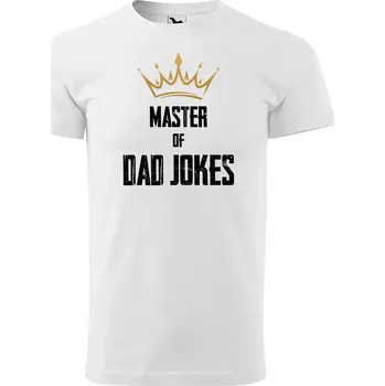Sablio Tričko s potiskem Master of dad jokes - bílé L