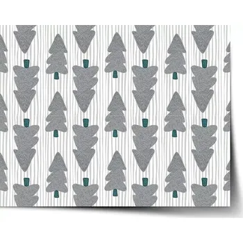 Plakát Sablio Plakát Šedé stromky - 60x40 cm