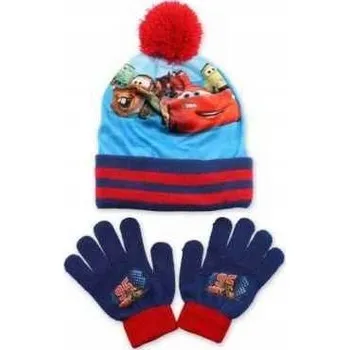 Čepice CARS Auta Blesk Mater bambule podzimně-zimní čepice + rukavice 52-54cm