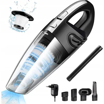 Vysavač VÝKONNÝ RUČNÍ AKUMULÁTOROVÝ VYSAVAČ DO AUTA R-6053 S SACÍM VÝKONEM 6000 PA