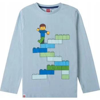Lego kostky světle modré dětské tričko s dlouhým rukávem, vrchní díl 8 let / 128 cm