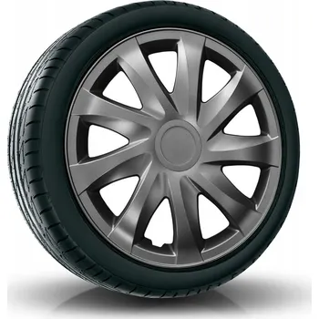 Poklice na kolo Puklice DRACO 15” grafitové pro Mitsubishi, Nissan, Opel, 4 ks