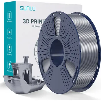 Filament Sunlu PLA+ Silk Šedá / Stříbrná 1 kg
