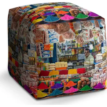 Taburet Sablio Taburet Cube Barevné koření: 40x40x40 cm