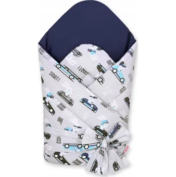 Zavinovačka Zavinovačka pro miminka s vázáním 2v1, vyztužená a měkká - zajíčci v autíčku