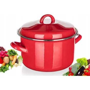 Hrnec Hrnec tradiční Domosfera Banquet smaltovaný červený v krabici 3,4 l