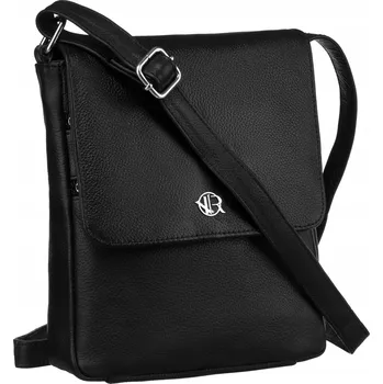 Kabelka Rovicky kabelka přes rameno z pravé kůže černá