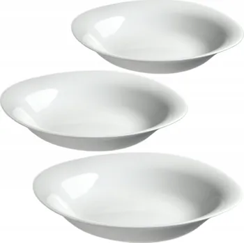 Talíř Hluboký talíř na polévku Kadax bílý velký čtvercový talíř na jídlo 23 cm