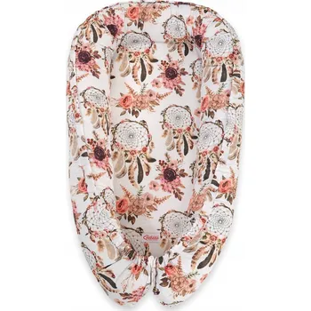 Hnízdečko pro miminko Oboustranné hnízdečko pro miminko, ohrádka zavinovačka Premium BOBONO - lapače snů květiny