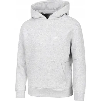 Chlapecká mikina 4F ZATEPLENÁ DÍVČÍ JUNIORSKÁ MIKINA KLOKANKA S KAPUCÍ / vel 158