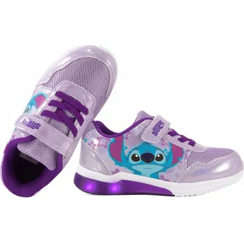 Dívčí tenisky BARTEK 8700916 SPORTOVNÍ BOTY SNEAKERSY SVÍTÍCÍ Lilo Stitch Fialové 30