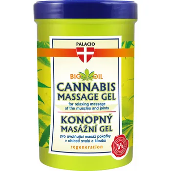 Masážní přípravek Palacio konopný Gel masážní Gel 5% 380 ml